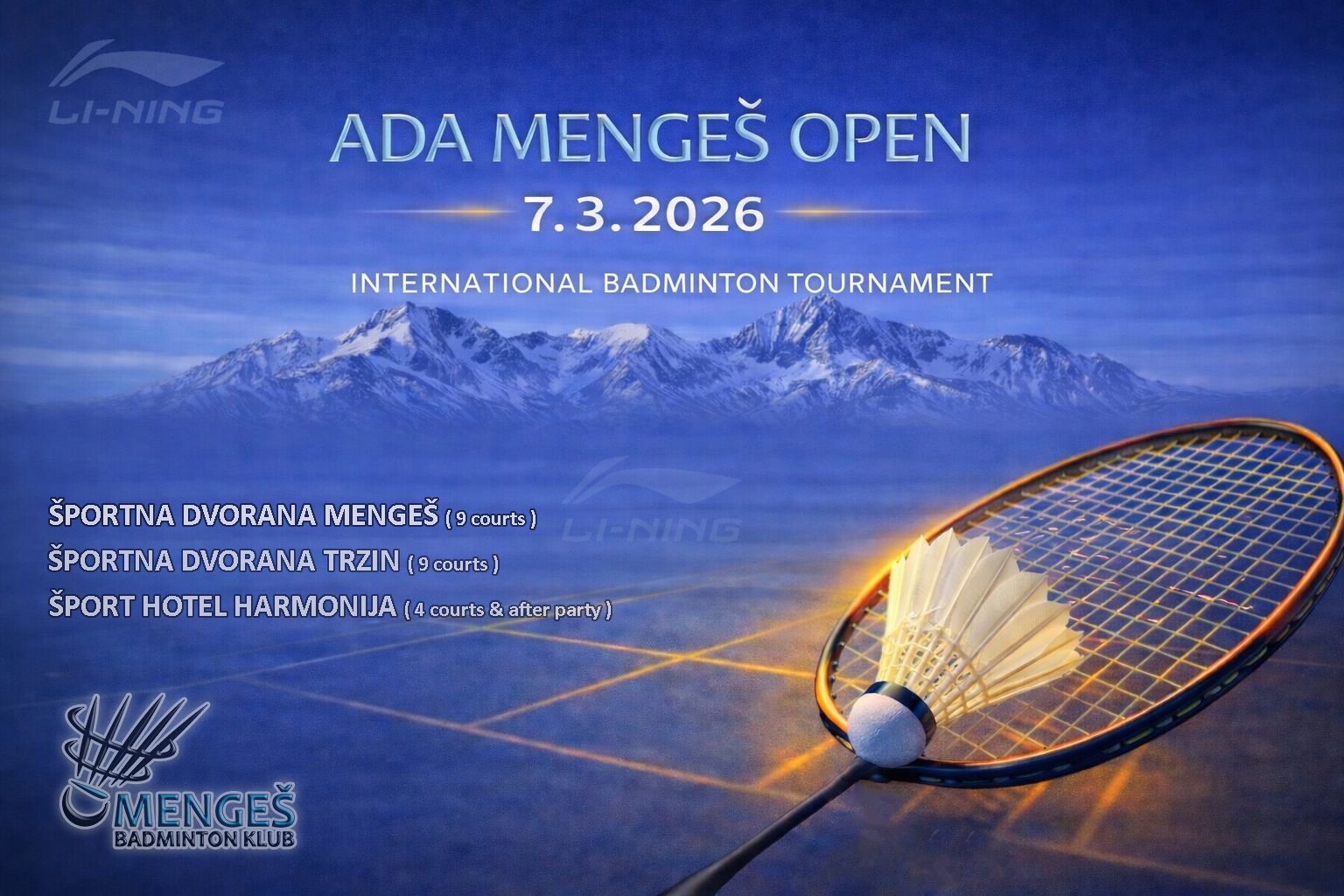  Li-Ning ADA Mengeš open 2026